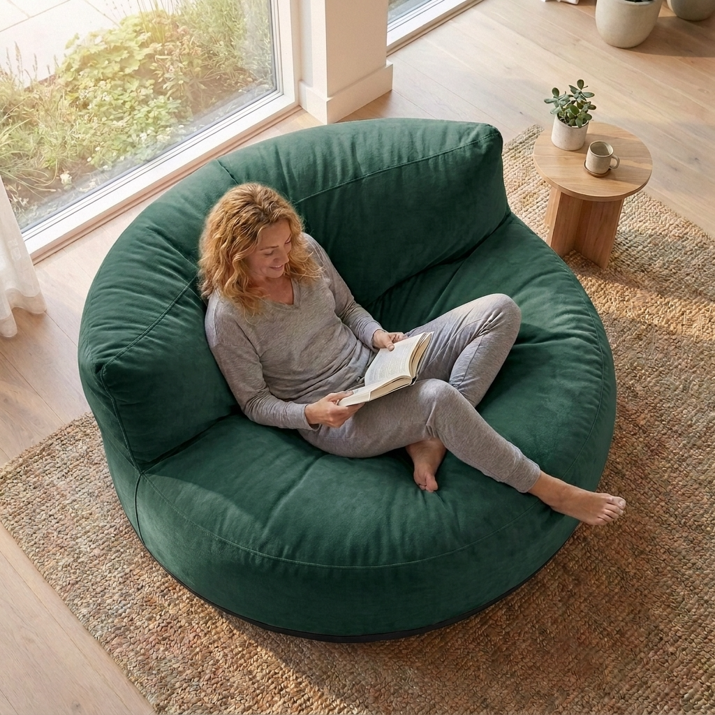 Beanbag Round Thick Velvet