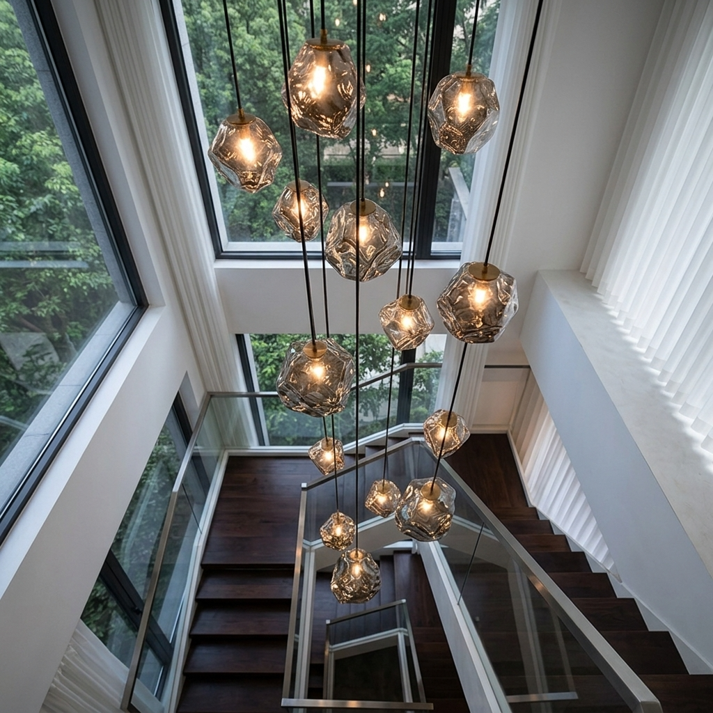 Modern Ring LED Pendant Light - Glass design