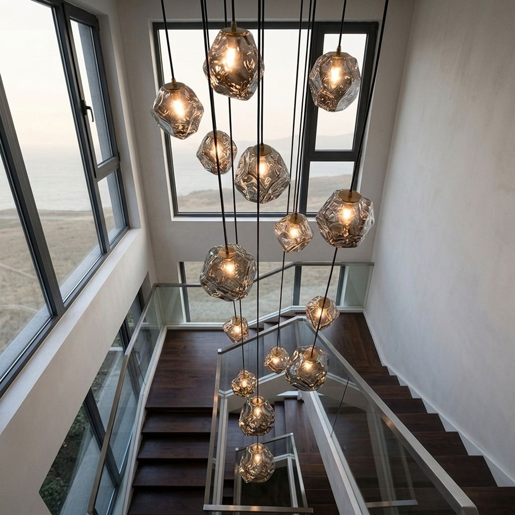 Modern Ring LED Pendant Light - Glass design
