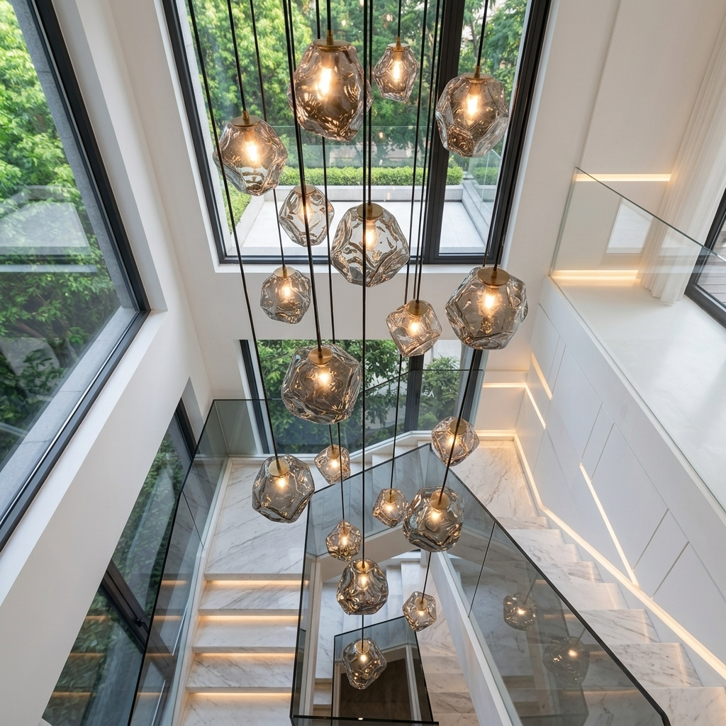 Modern Ring LED Pendant Light - Glass design