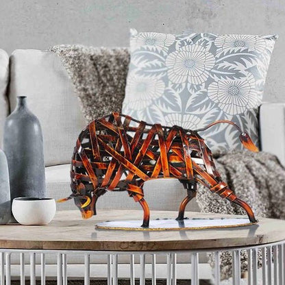 Durable Iron - made Braided Cattle Metal Sculpture Home Office Decor - Act Design Shop