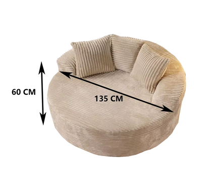 Zweisitzer-Sofa aus weichem Cord