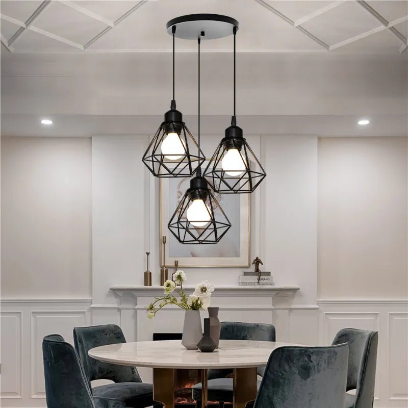 Industrial creative metal hanging lamps origami - Act Design Shop