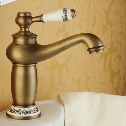 Klassieke Wastafelkraan van Messing met Enkele Handgreep - Act Design Shop