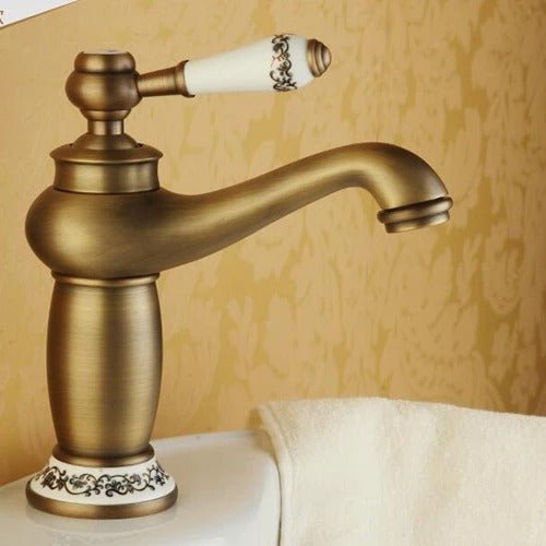 Klassieke Wastafelkraan van Messing met Enkele Handgreep - Act Design Shop