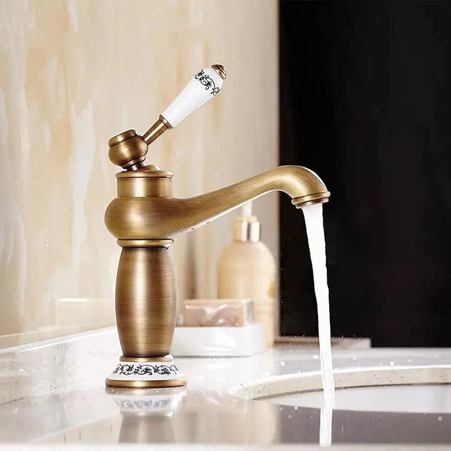 Klassieke Wastafelkraan van Messing met Enkele Handgreep - Act Design Shop