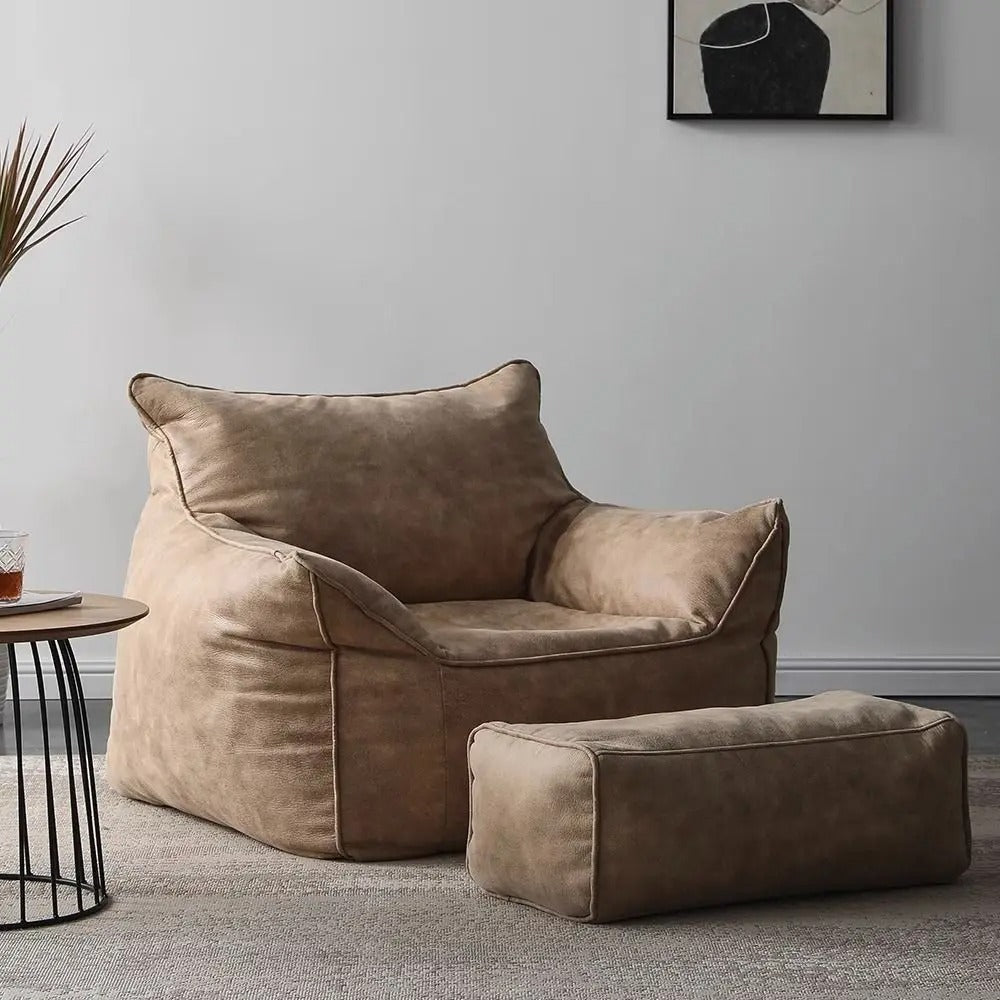 Wagrex - Modern Single Beanbag Sofa - Rustic Retro
