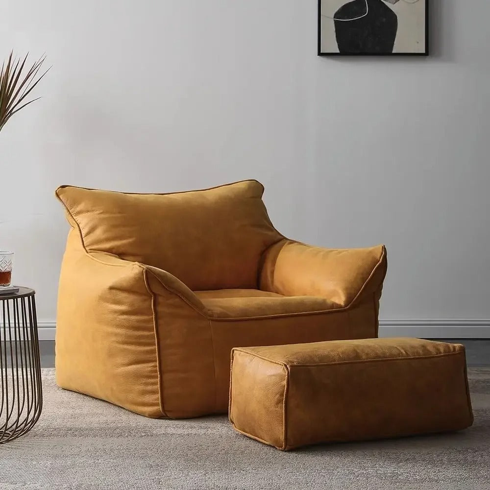 Wagrex - Modern Single Beanbag Sofa - Rustic Retro
