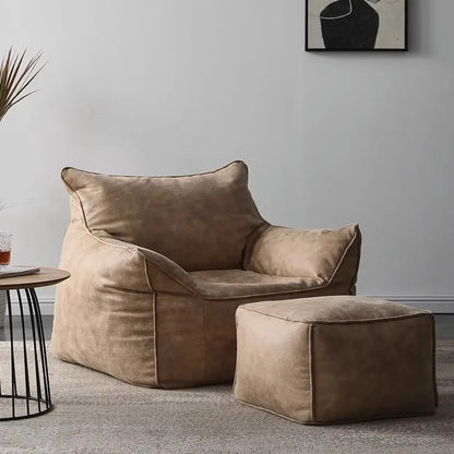 Wagrex - Modern Single Beanbag Sofa - Rustic Retro