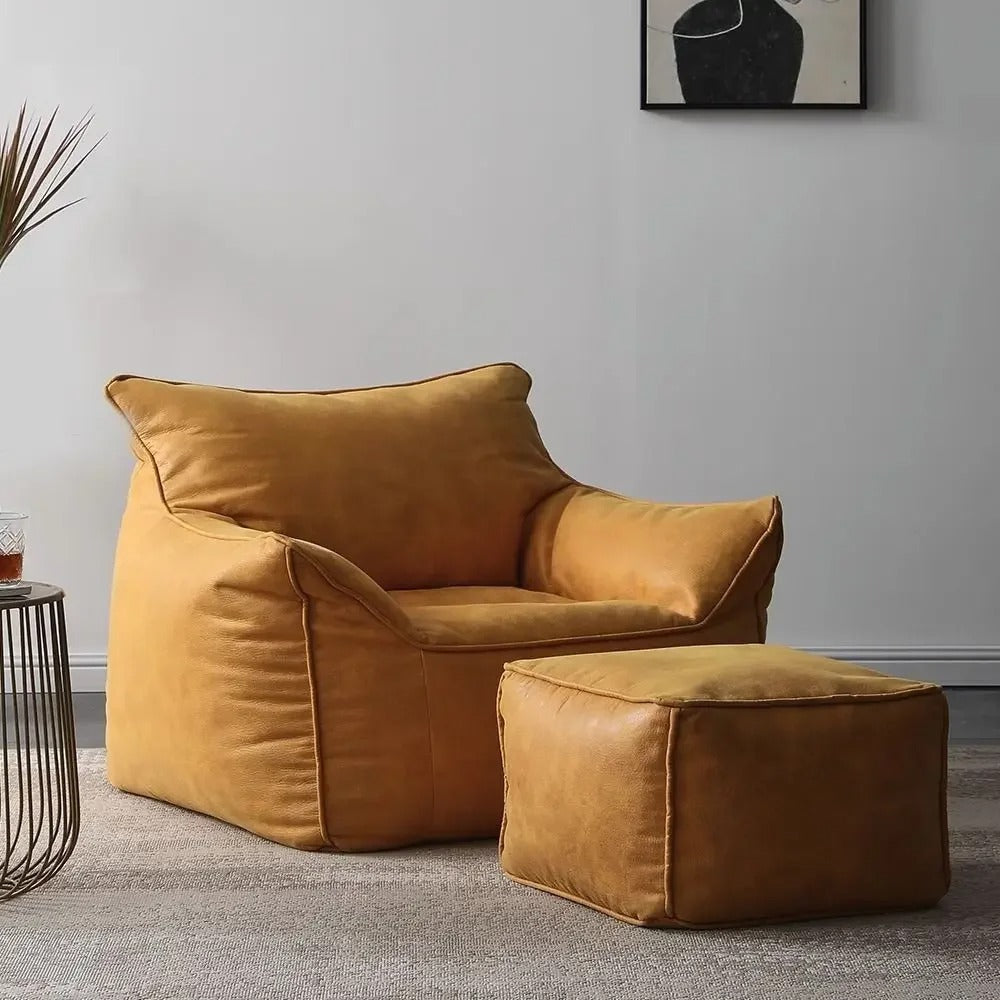 Wagrex - Modern Single Beanbag Sofa - Rustic Retro