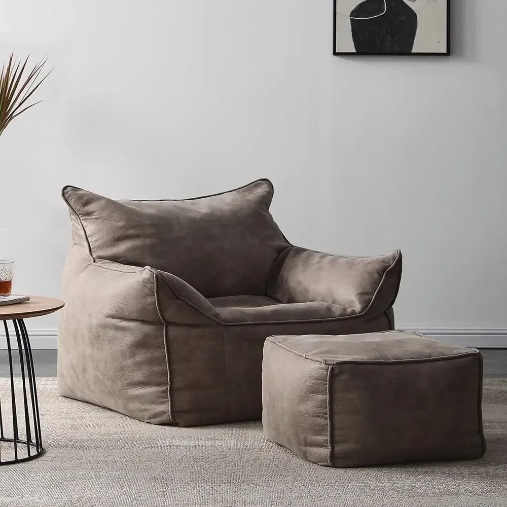 Wagrex - Modern Single Beanbag Sofa - Rustic Retro