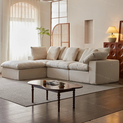 Cloud Comfort Modular Sofa - Modern white flannel