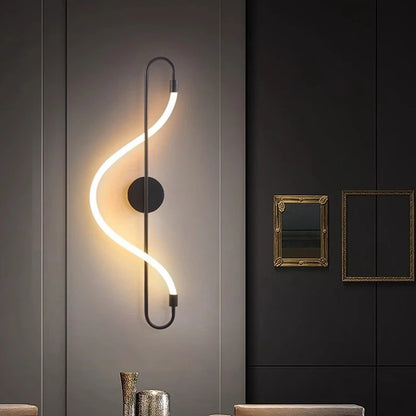 Moderne LED-Wandleuchte – Wandleuchte aus goldfarbenem Aluminium