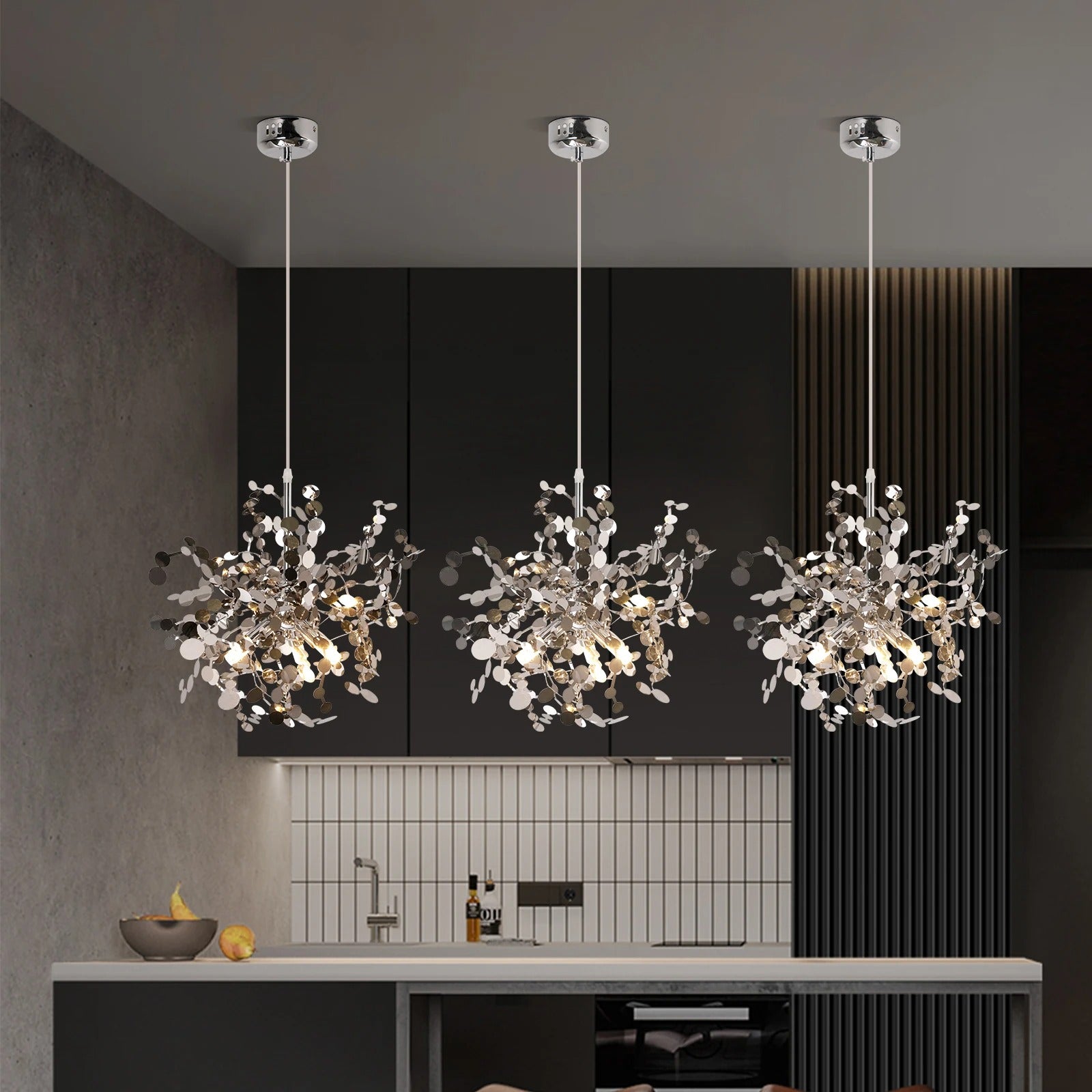 Modern LED Chandelier – Metal – 45x45cm