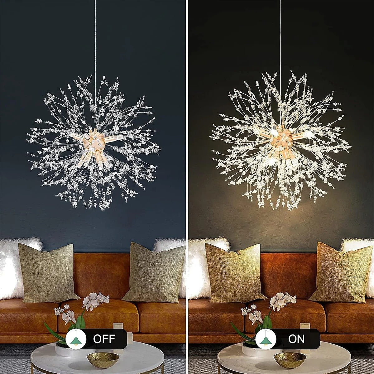 Dandelion Crystal Chandelier Pendant Light