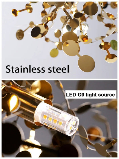 Modern LED Chandelier – Metal – 45x45cm