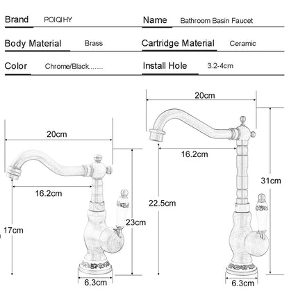 Antieke Bronzen Messing Keukenkraan – 360° Rotatie Mengkraan voor Aanrecht