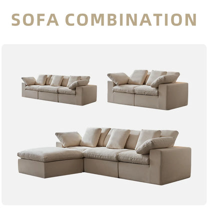 Cloud Comfort Modular Sofa - Modern white flannel