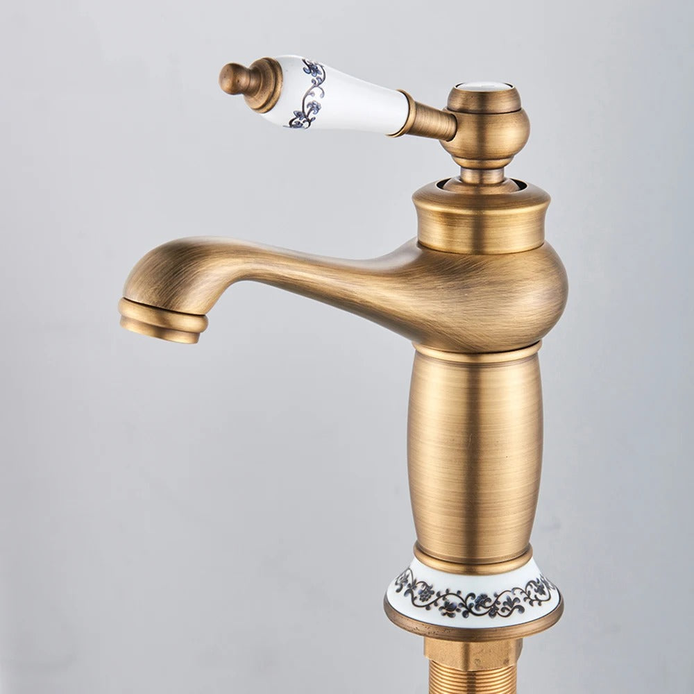 Antieke Bronzen Messing Keukenkraan – 360° Rotatie Mengkraan voor Aanrecht