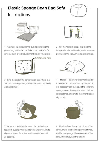 Mega Wagner Beanbag Big XXL Included foam fillings - Act Design Shop