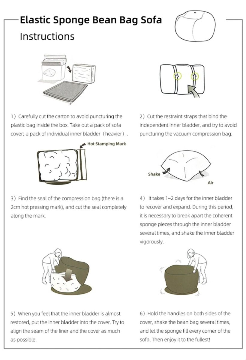 Mega Wagner Beanbag Big XXL Included foam fillings - Act Design Shop