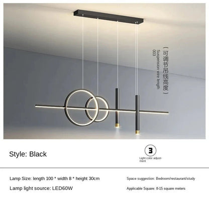 Modern LED Pendant Light – 100 cm Dining Table Lighting | Restaurant & Living Room Lamp - Act Design Shop
