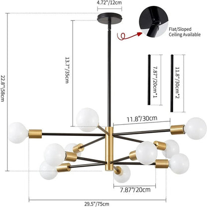 Modern Sputnik LED Chandelier – Pendant Lamp - Act Design Shop