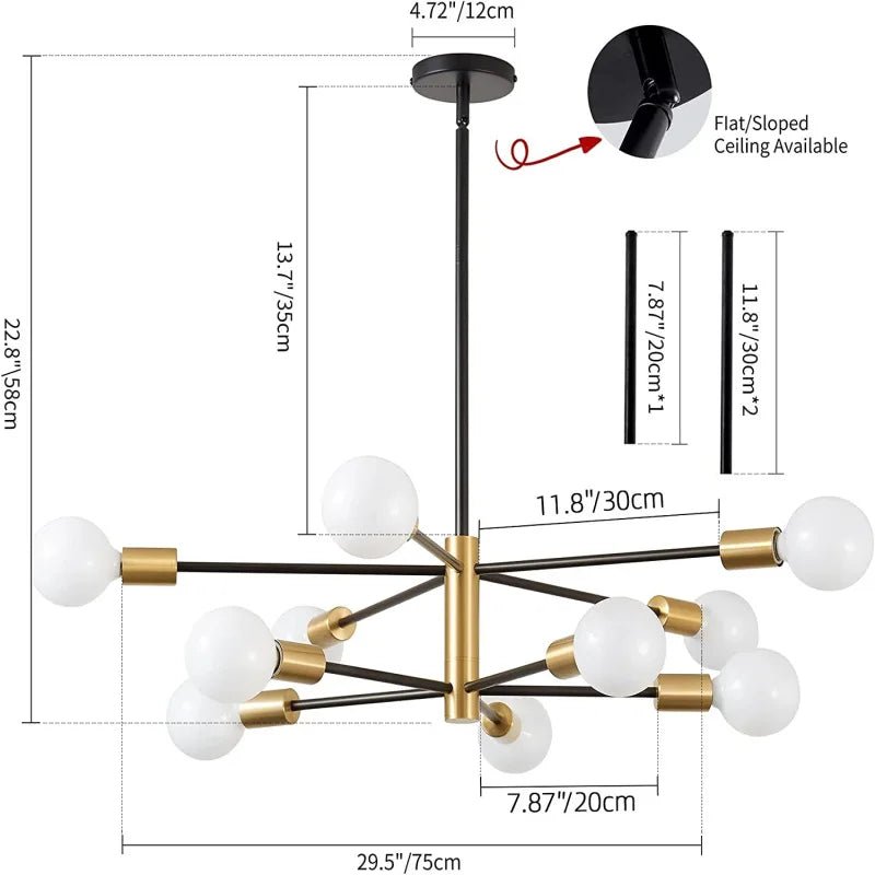 Modern Sputnik LED Chandelier – Pendant Lamp - Act Design Shop