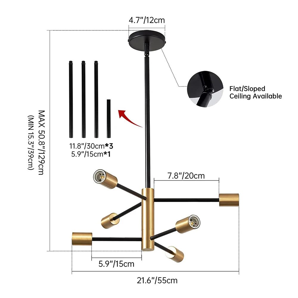 Modern Sputnik LED Chandelier – Pendant Lamp - Act Design Shop