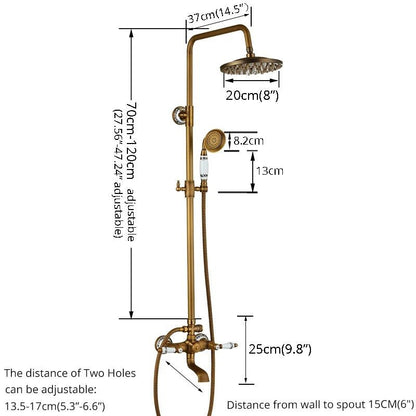 Rain Shower Brass Shower Faucet – Thermostatic Adjustable - Act Design Shop