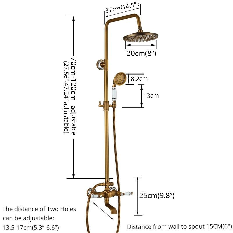 Rain Shower Brass Shower Faucet – Thermostatic Adjustable - Act Design Shop