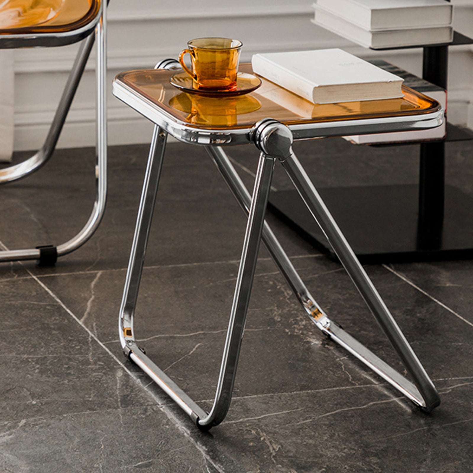 Glazen design bijzettafel