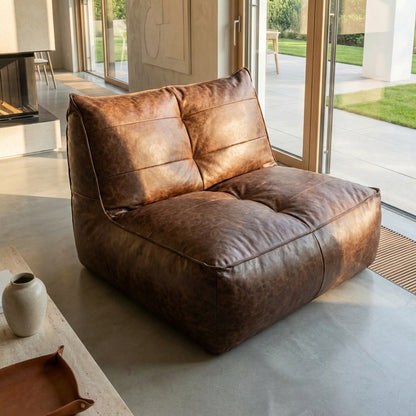 Wagrex - Fauteuil Beanbag Rib Modern Retro-Leather