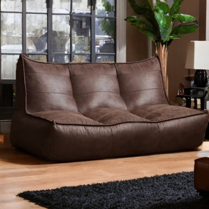 Wagrex - Couch Beanbag Rib Modern Retro-Leather