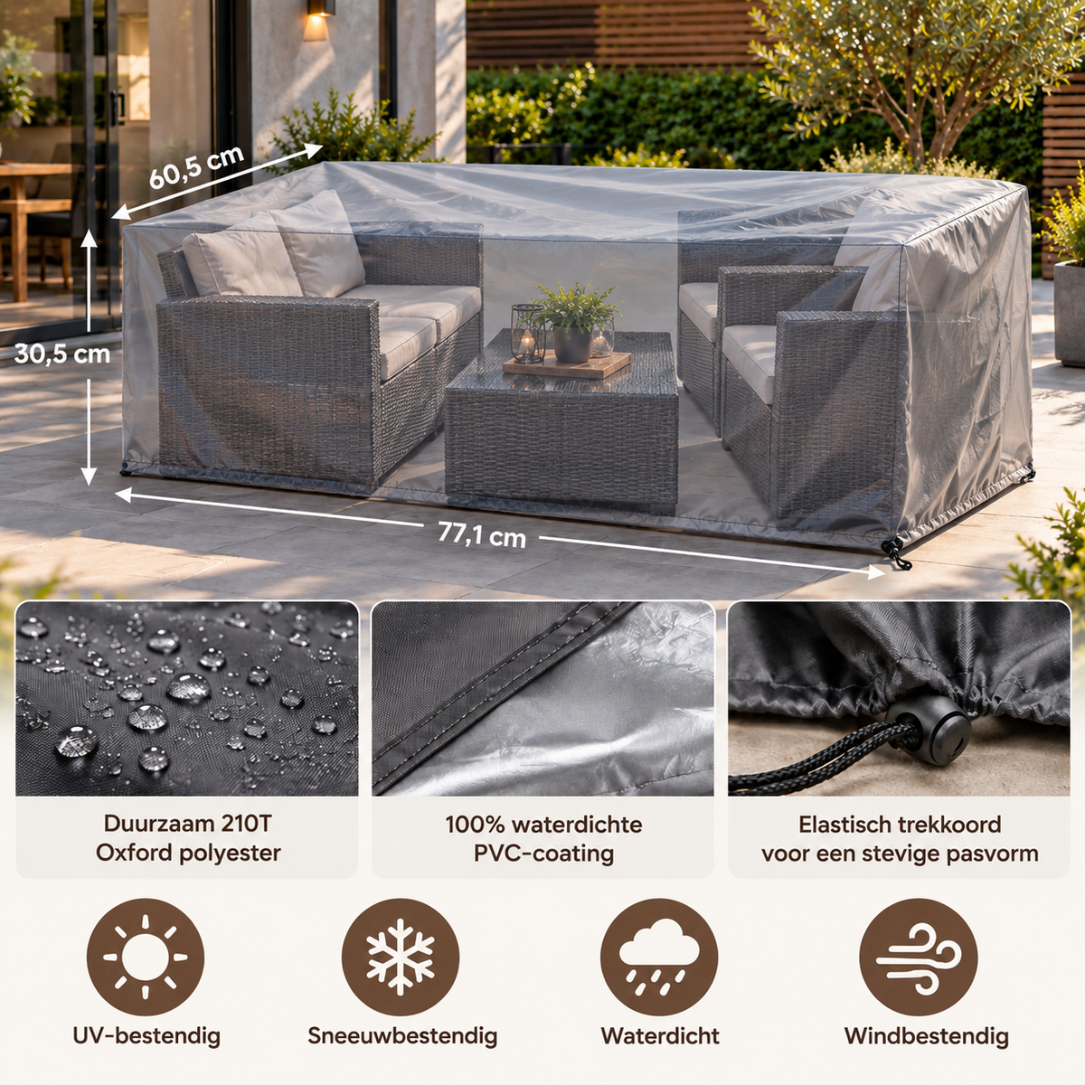 Custom-made garden furniture cover - L-Shape (CALCULATOR)