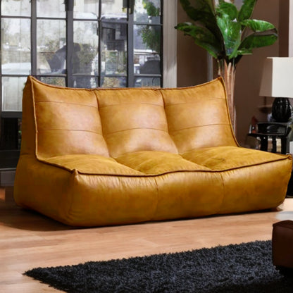Wagrex - Couch Beanbag Rib Modern Retro-Leather