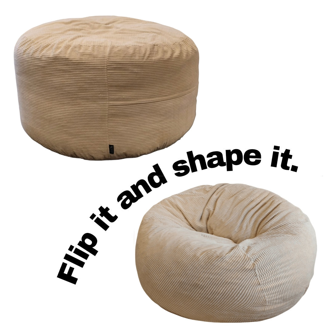 Big Mega XXL Beanbag Ribbed Fabric Included foam fillings