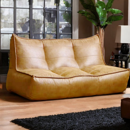 Wagrex - Couch Beanbag Rib Modern Retro-Leather