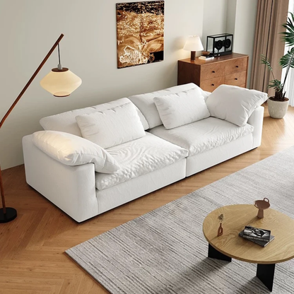Cloud Comfort Modular Sofa - Modern white flannel