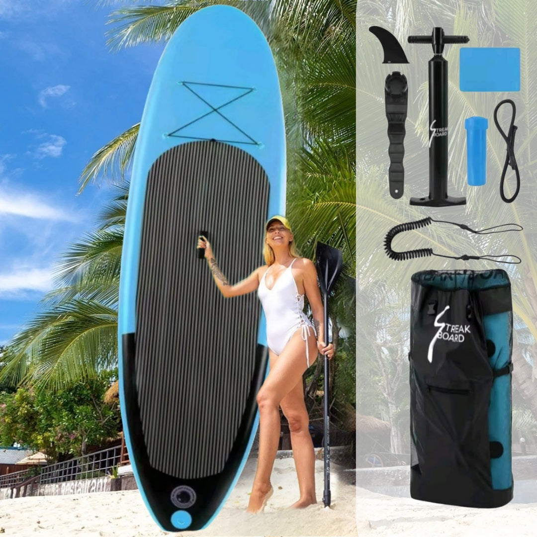 Opblaasbaar supboard met premium accessoires en draagtas