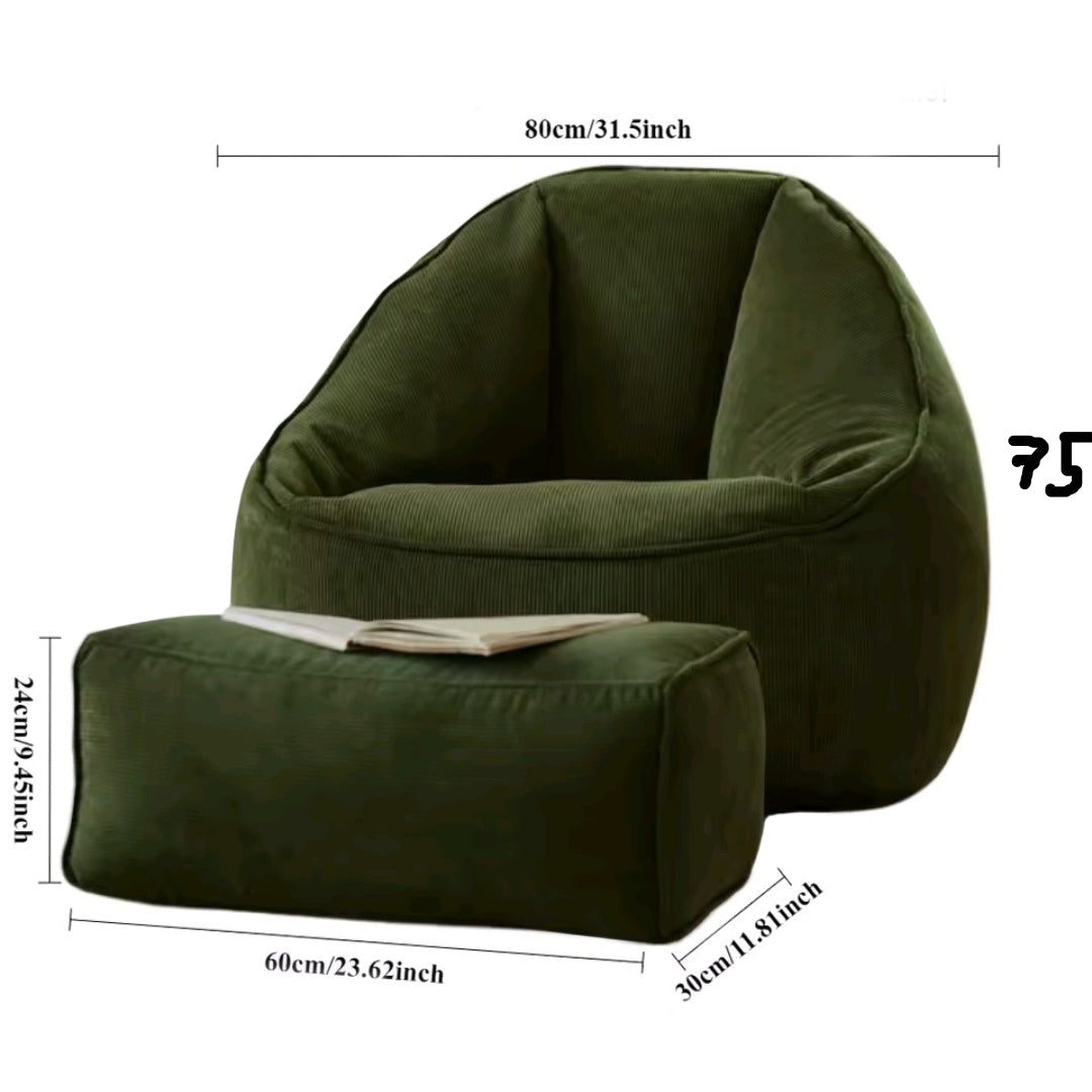 Wagrex - Beanbag pod chair corduroy