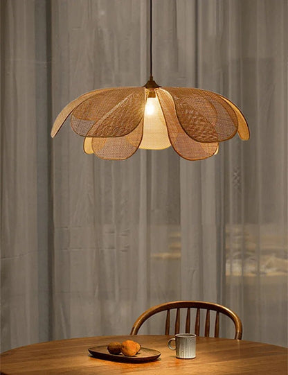 Stijlvolle Gewoven Bloem Hanglamp eettafel woonkamer - Act Design Shop