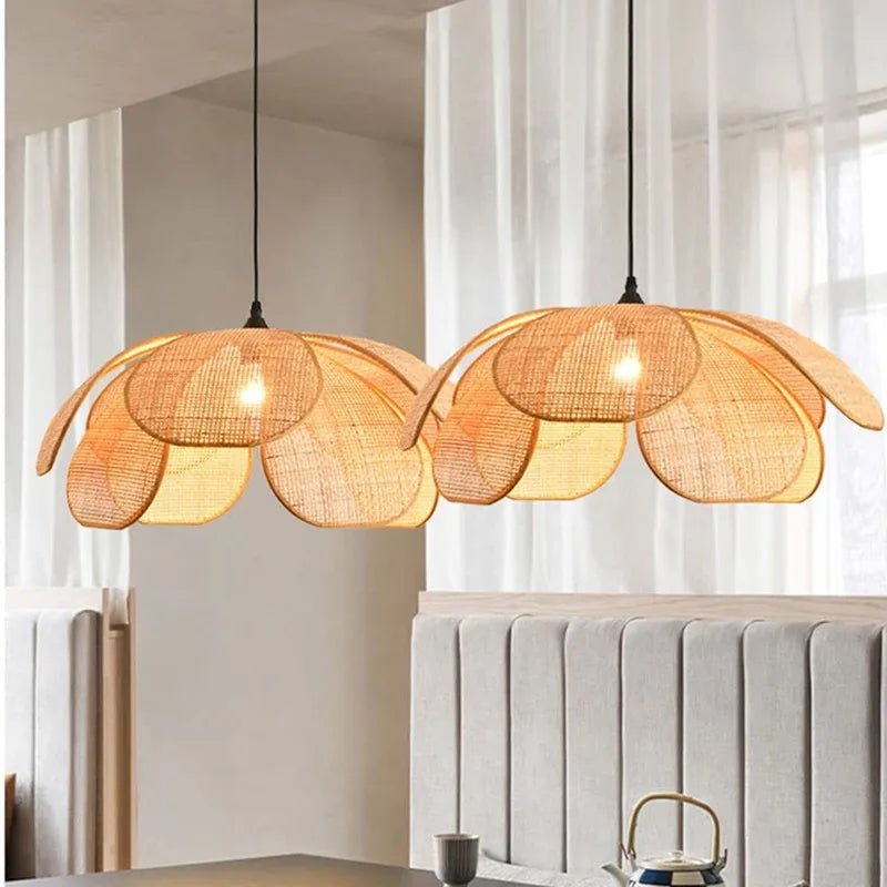 Stijlvolle Gewoven Bloem Hanglamp eettafel woonkamer - Act Design Shop