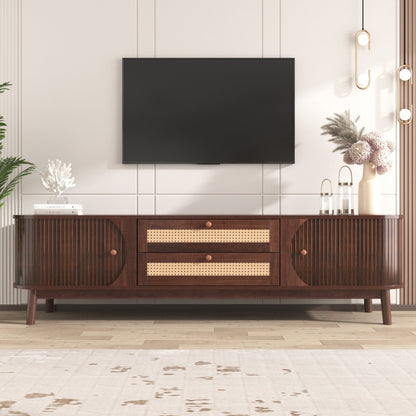 TV Meubel - Natuurlijke Hout Met deuren en Laden cinewall - Act Design Shop