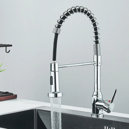 Keukenkraan met Uittrekbare Handdouche Spiraal Sproeikop - Keuken Mengkraan van messing