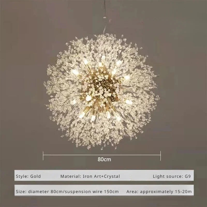 Dandelion Crystal Chandelier Pendant Light