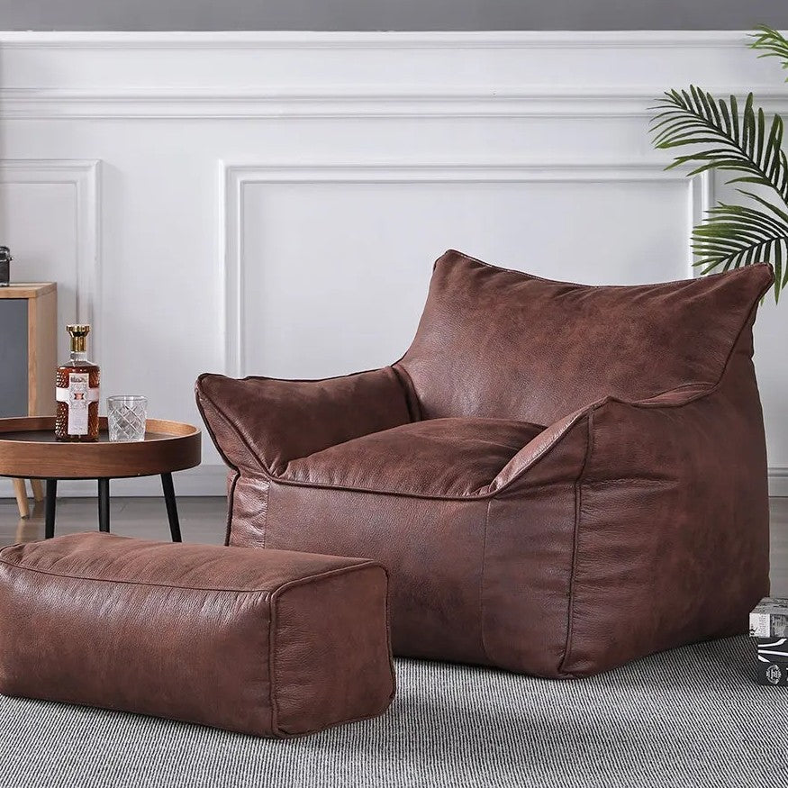 Wagrex - Modern Single Beanbag Sofa - Rustic Retro