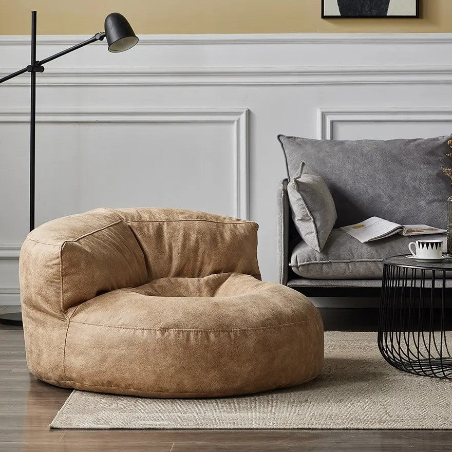 Beanbag Modern Round Retro-Leather