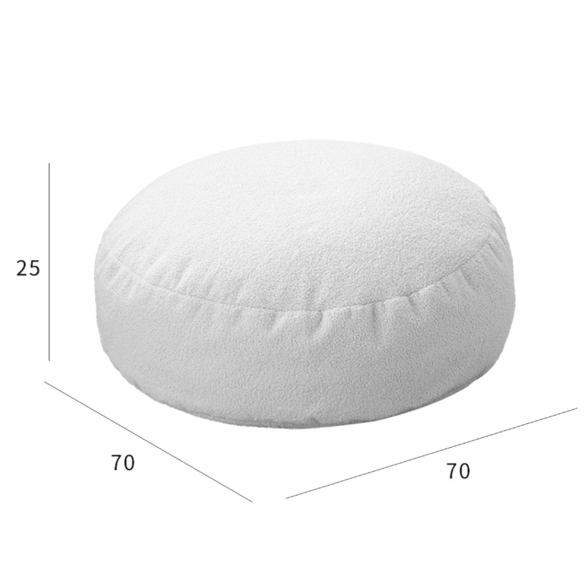 Wagner - Big XXL Beanbag Fluffy Teddy White - Act Design Shop