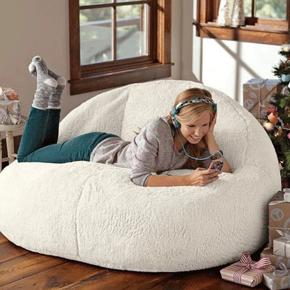 Wagner - Big XXL Beanbag Fluffy Teddy White - Act Design Shop